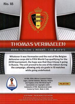 2018 Panini Prizm FIFA World Cup #18 Thomas Vermaelen Back