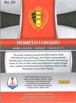 2018 Panini Prizm FIFA World Cup #20 Romelu Lukaku Back