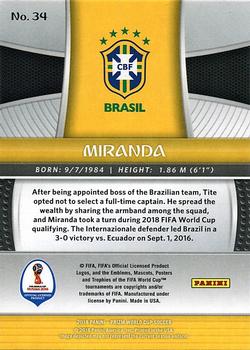 2018 Panini Prizm FIFA World Cup #34 Miranda Back