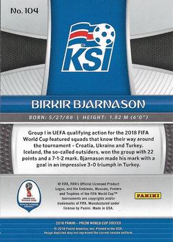 2018 Panini Prizm FIFA World Cup #104 Birkir Bjarnason Back