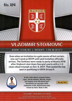 2018 Panini Prizm FIFA World Cup #184 Vladimir Stojkovic Back