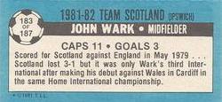 1981-82 Topps Footballer - Singles #183 John Wark Back