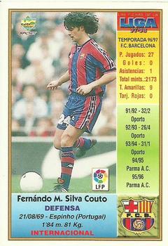 1997-98 Mundicromo Sport Las Fichas de La Liga #30 Fernando Couto Back