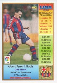 1997-98 Mundicromo Sport Las Fichas de La Liga #32 Albert Ferrer Back