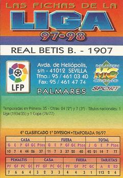 1997-98 Mundicromo Sport Las Fichas de La Liga #64 Escudo Back