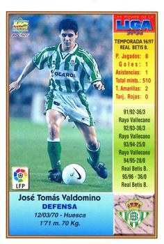 1997-98 Mundicromo Sport Las Fichas de La Liga #73b Josete Back