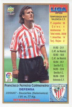 1997-98 Mundicromo Sport Las Fichas de La Liga #120 Ferreira Back