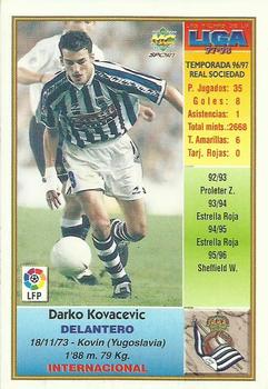 1997-98 Mundicromo Sport Las Fichas de La Liga #167 Kovacevic Back