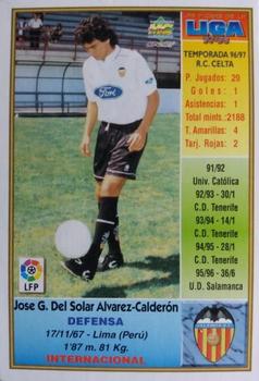 1997-98 Mundicromo Sport Las Fichas de La Liga #204 Del Solar Back