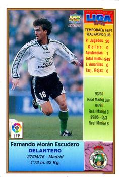 1997-98 Mundicromo Sport Las Fichas de La Liga #267a Moran Back