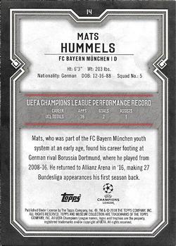 2017-18 Topps Museum Collection UEFA Champions League #14 Mats Hummels Back