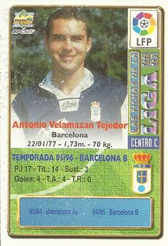 1996-97 Mundicromo Sport Las Fichas de La Liga - Ultima Hora #261 Toni Velamazan Back