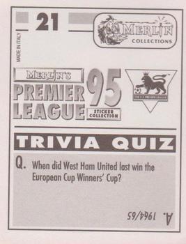 1994-95 Merlin's Premier League 95 #21 Paul Dickov Back