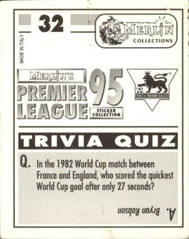 1994-95 Merlin's Premier League 95 #32 Steve Staunton Back