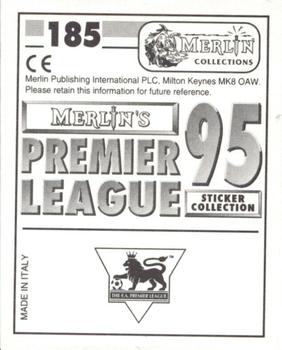 1994-95 Merlin's Premier League 95 #185 Steve Sedgley Back