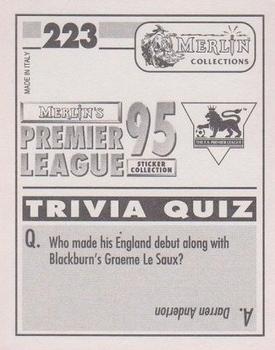 1994-95 Merlin's Premier League 95 #223 Simon Grayson Back