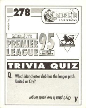 1994-95 Merlin's Premier League 95 #278 David Brightwell Back