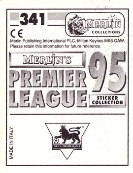 1994-95 Merlin's Premier League 95 #341 Bryan Gunn Back