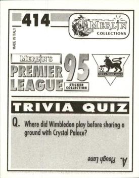 1994-95 Merlin's Premier League 95 #414 Andy Pearce Back