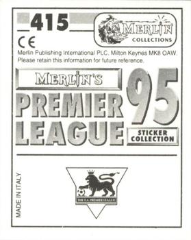 1994-95 Merlin's Premier League 95 #415 Dan Petrescu Back
