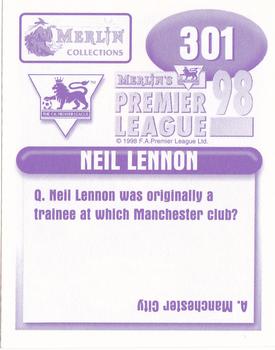 1997-98 Merlin F.A. Premier League 98 #301 Neil Lennon Back
