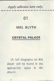 1969-70 FKS Publishers Wonderful World of Soccer Stars #61 Mel Blyth Back