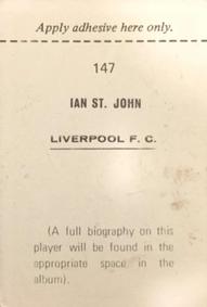 1969-70 FKS Publishers Wonderful World of Soccer Stars #147 Ian St. John Back