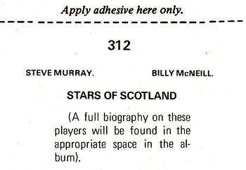 1975-76 FKS Soccer Stars #312 Billy McNeill / Steve Murray Back