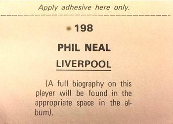 1976-77 FKS Soccer Stars #198 Phil Neal Back