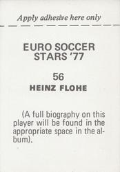 1977 FKS Euro Soccer Stars '77 #56 H. Flohe Back