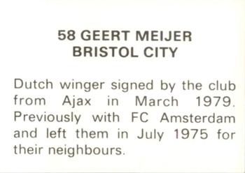 1979-80 FKS Publishers Soccer Stars 80 #58 Geert Meijer Back