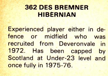 1979-80 FKS Publishers Soccer Stars 80 #362 Des Bremner Back