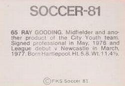 1980-81 FKS Publishers Soccer-81 #65 Ray Gooding Back