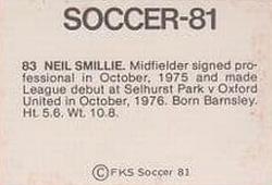 1980-81 FKS Publishers Soccer-81 #83 Neil Smillie Back