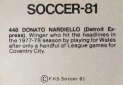 1980-81 FKS Publishers Soccer-81 #448 Donato Nardiello Back