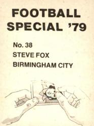 1978-79 Americana Football Special 79 #38 Steve Fox Back
