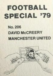 1978-79 Americana Football Special 79 #206 David McCreery Back