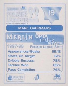 1998-99 Merlin Premier League 99 #19 Marc Overmars Back