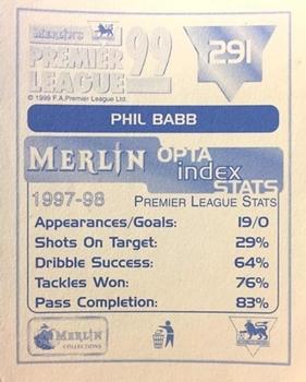 1998-99 Merlin Premier League 99 #291 Phil Babb Back