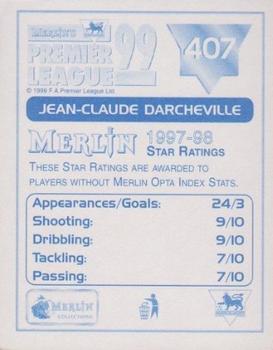 1998-99 Merlin Premier League 99 #407 Jean-Claude Darcheville Back
