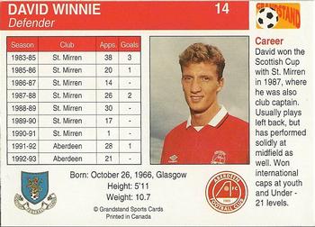 1993-94 Grandstand Footballers #14 David Winnie Back