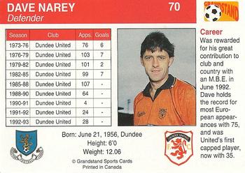 1993-94 Grandstand Footballers #70 Dave Narey Back