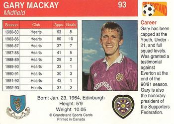 1993-94 Grandstand Footballers #93 Gary Mackay Back