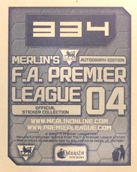 2003-04 Merlin F.A. Premier League 2004 #334 Steve Finnan Back
