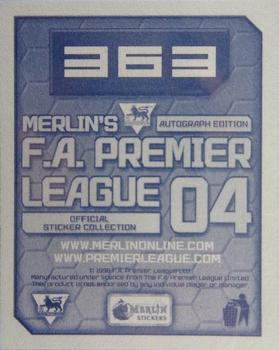 2003-04 Merlin F.A. Premier League 2004 #363 Richard Dunne Back