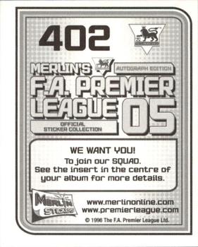 2004-05 Merlin F.A. Premier League 2005 #402 Mark Viduka Back