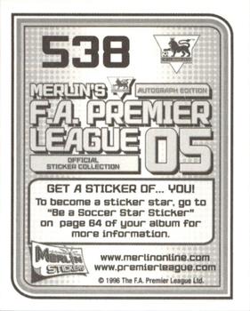 2004-05 Merlin F.A. Premier League 2005 #538 Pedro Mendes Back