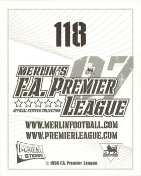 2006-07 Merlin F.A. Premier League 2007 #118 Matt Holland Back