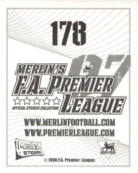 2006-07 Merlin F.A. Premier League 2007 #178 Logo Back
