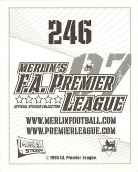 2006-07 Merlin F.A. Premier League 2007 #246 Trevor Sinclair Back